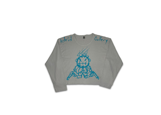 Cement Grey Crooped T (women) Angelo Della Morte